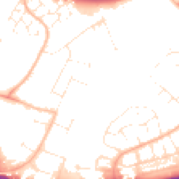 Daytime road noise heatmap for BH17 0UG