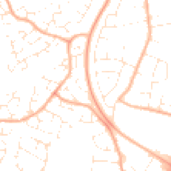 Daytime road noise heatmap for BH17 7BG