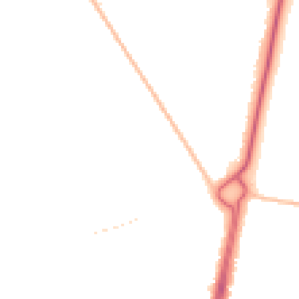 Night-time road noise heatmap for BH17 7JF