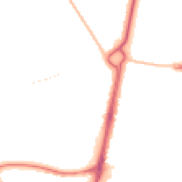 Night-time road noise heatmap for BH17 7LT