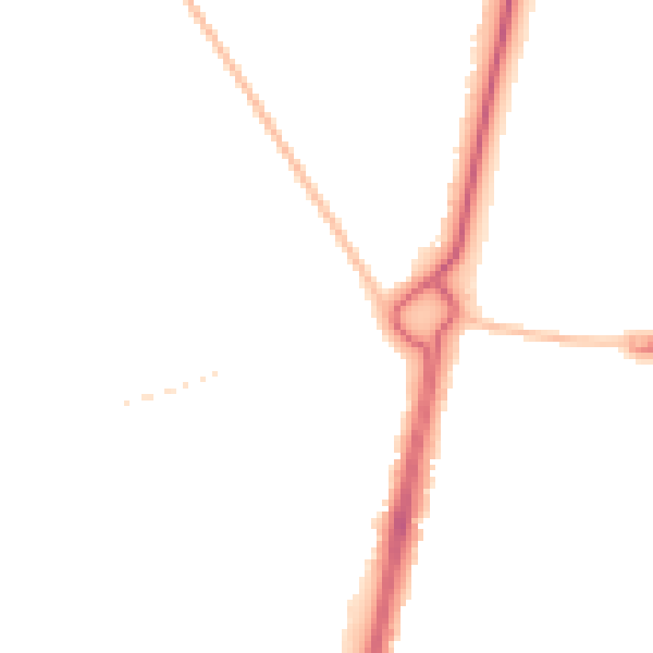 Night-time road noise heatmap for BH17 7LZ