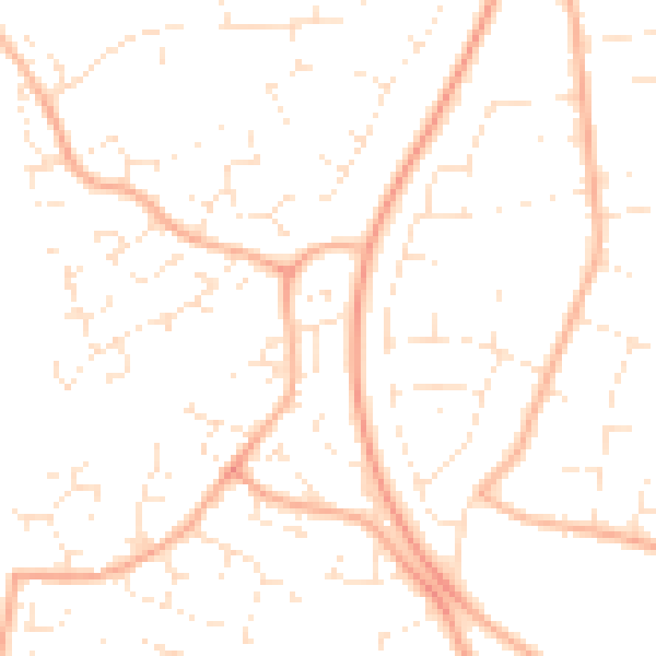 Daytime road noise heatmap for BH17 7UR