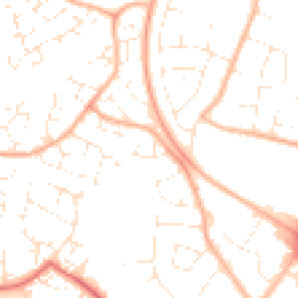 Daytime road noise heatmap for BH17 7US