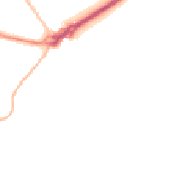 Night-time road noise heatmap for BH23 1BS