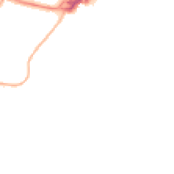 Night-time road noise heatmap for BH23 1BZ