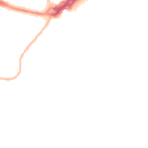 Night-time road noise heatmap for BH23 1DA