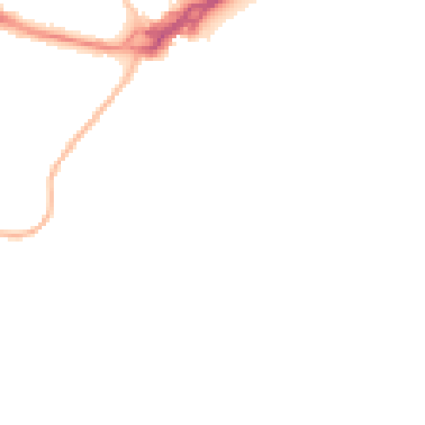 Night-time road noise heatmap for BH23 1DD