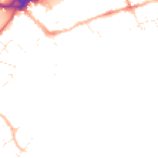 Daytime road noise heatmap for BH23 1DR