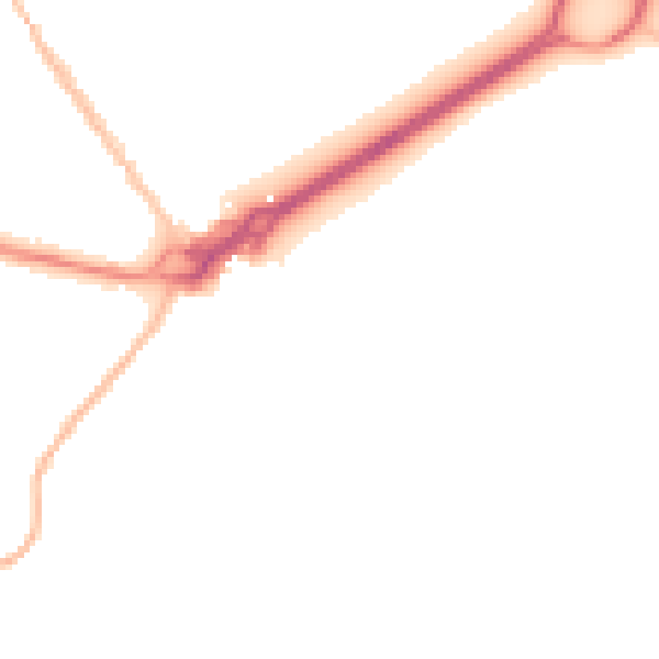 Night-time road noise heatmap for BH23 1DW