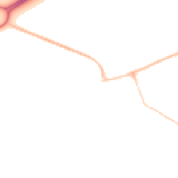 Night-time road noise heatmap for BH23 1FE