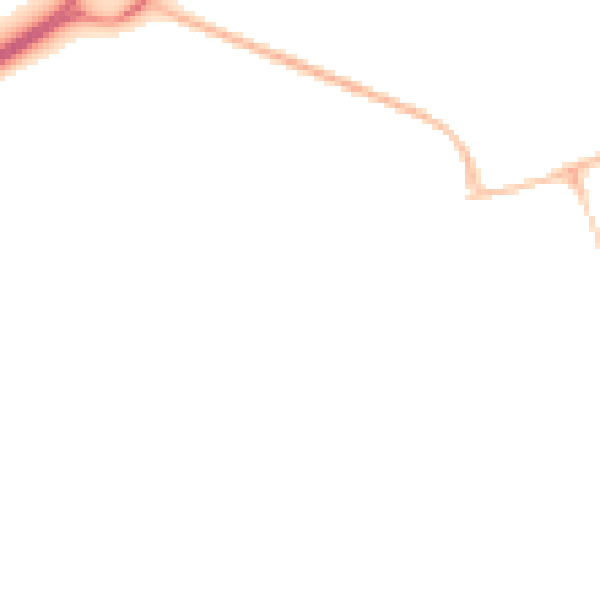 Night-time road noise heatmap for BH23 1PG