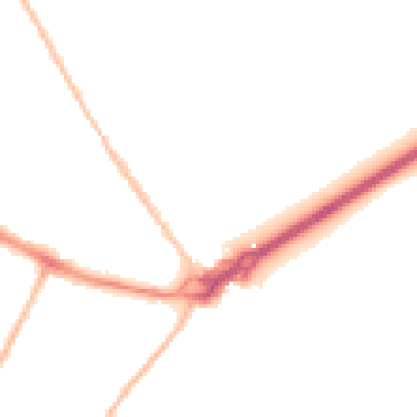 Night-time road noise heatmap for BH23 1QT