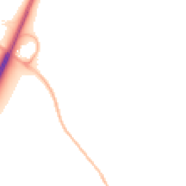 Night-time road noise heatmap for BH23 2TE