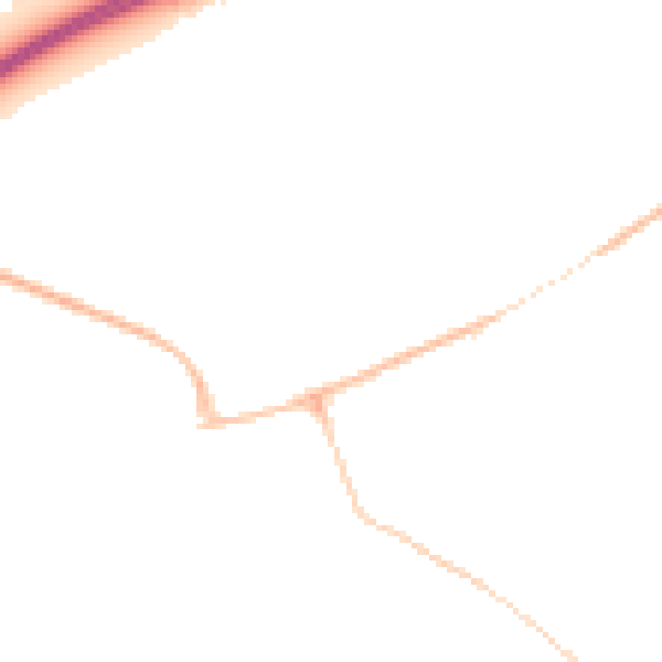 Night-time road noise heatmap for BH23 3BQ