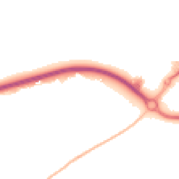 Night-time road noise heatmap for BH23 3DB