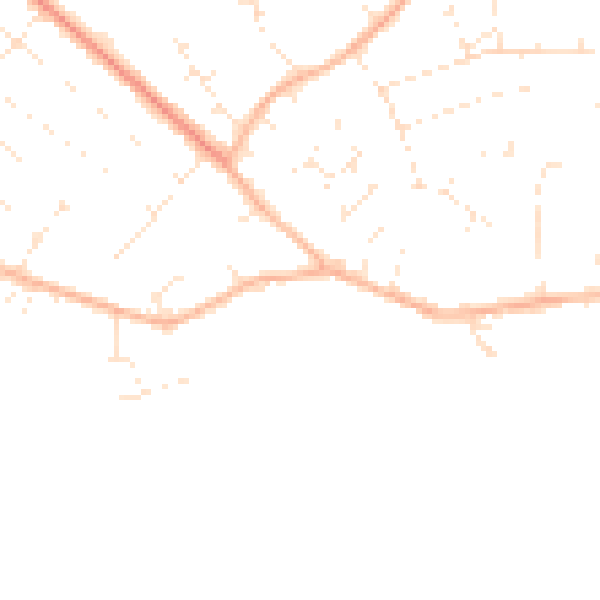 Daytime road noise heatmap for BH23 3NJ