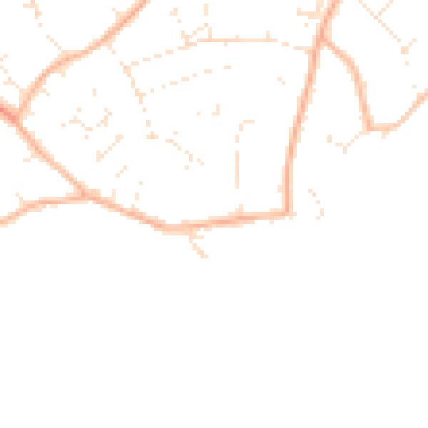 Daytime road noise heatmap for BH23 4AX