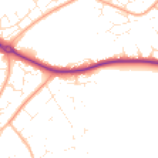 Daytime road noise heatmap for BH23 4HH