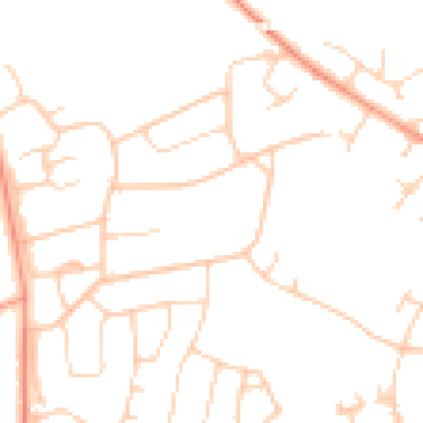 Daytime road noise heatmap for BH23 5PN