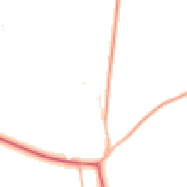 Daytime road noise heatmap for BH23 6AL