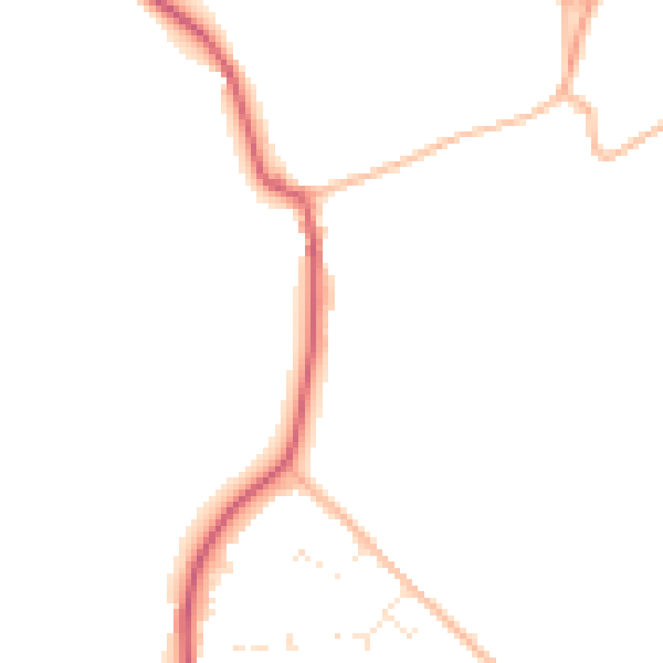 Daytime road noise heatmap for BH23 7AR