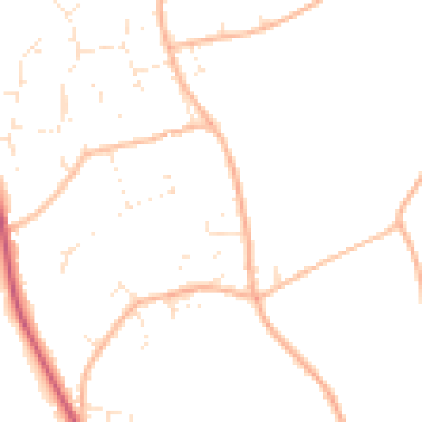 Daytime road noise heatmap for BH23 7HZ