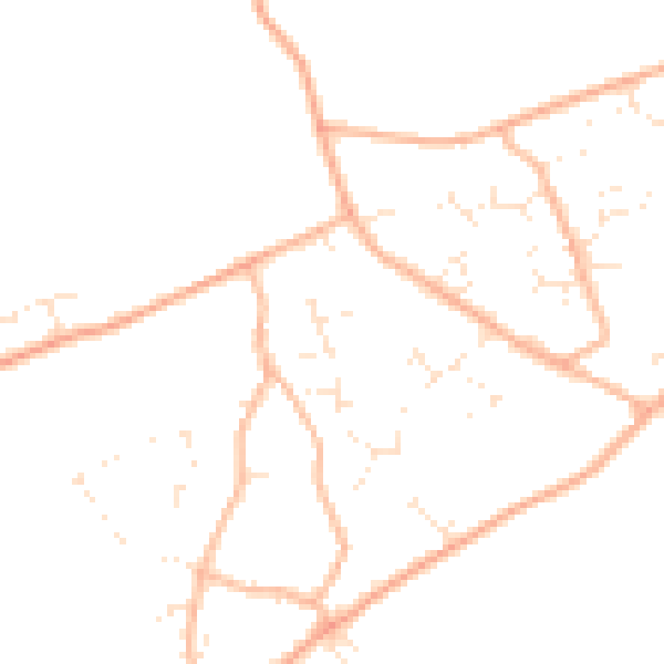 Daytime road noise heatmap for BH23 8AW