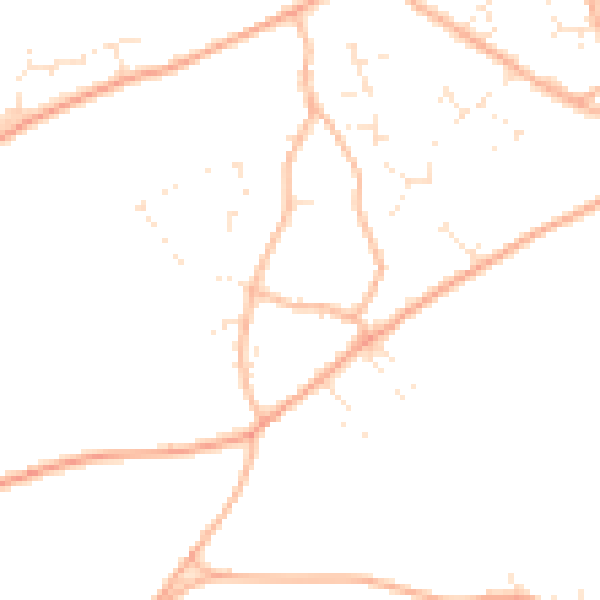 Daytime road noise heatmap for BH23 8BL
