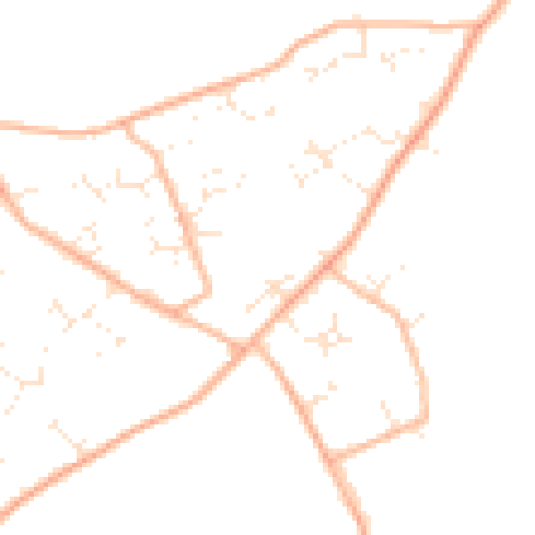 Daytime road noise heatmap for BH23 8HY