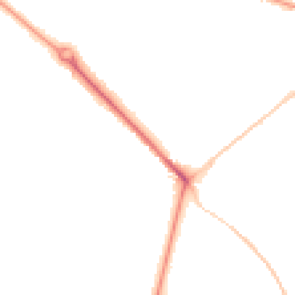 Night-time road noise heatmap for BH3 7AD