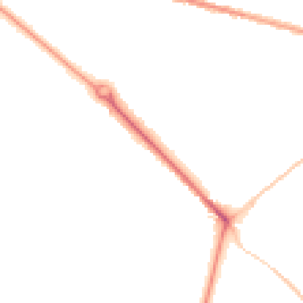Night-time road noise heatmap for BH3 7AE