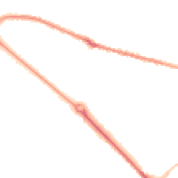 Night-time road noise heatmap for BH3 7AN