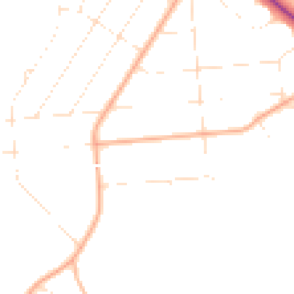 Daytime road noise heatmap for BH3 7BT