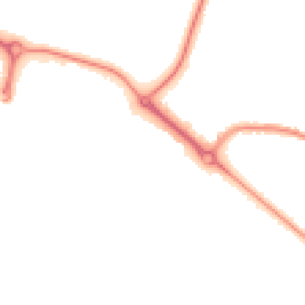 Night-time road noise heatmap for BH3 7DR