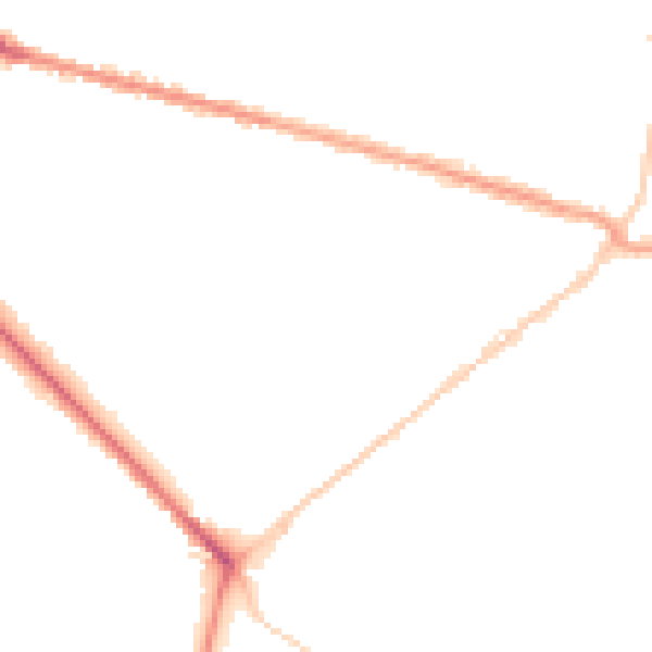 Night-time road noise heatmap for BH3 7JT