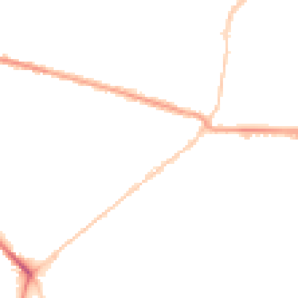 Night-time road noise heatmap for BH3 7LA