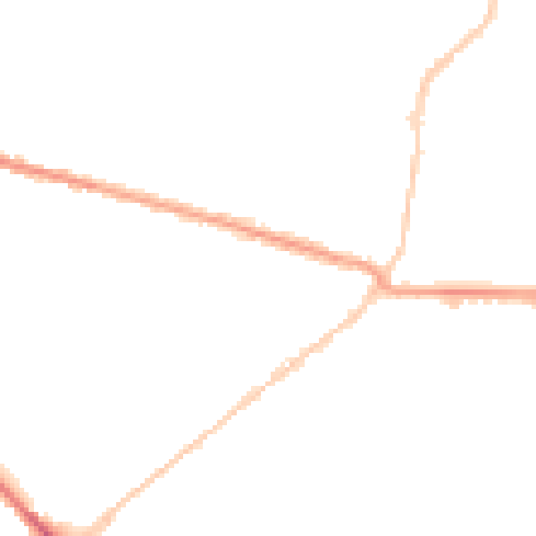 Night-time road noise heatmap for BH3 7LD