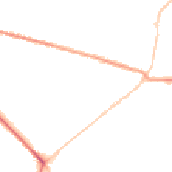 Night-time road noise heatmap for BH3 7LQ