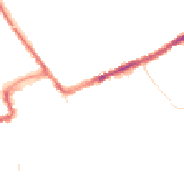 Night-time road noise heatmap for BH5 1BW