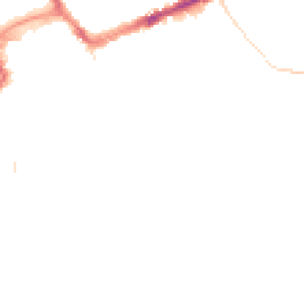 Night-time road noise heatmap for BH5 1FG