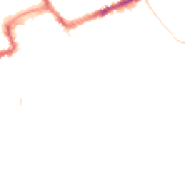 Night-time road noise heatmap for BH5 1LX