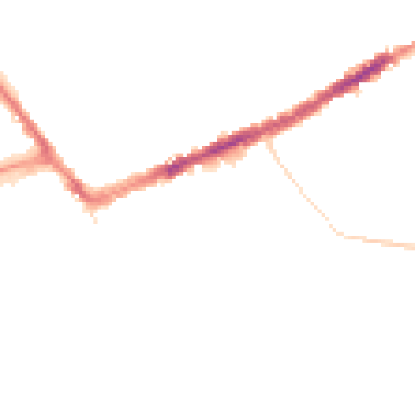 Night-time road noise heatmap for BH5 1NP