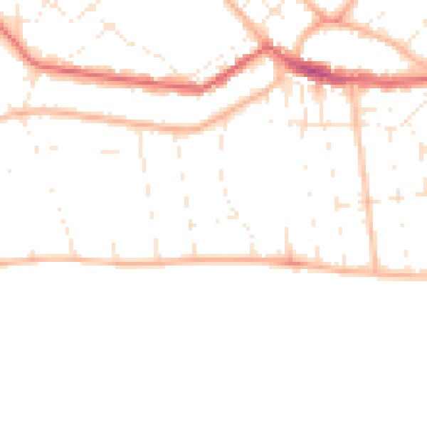 Daytime road noise heatmap for BH5 2DS