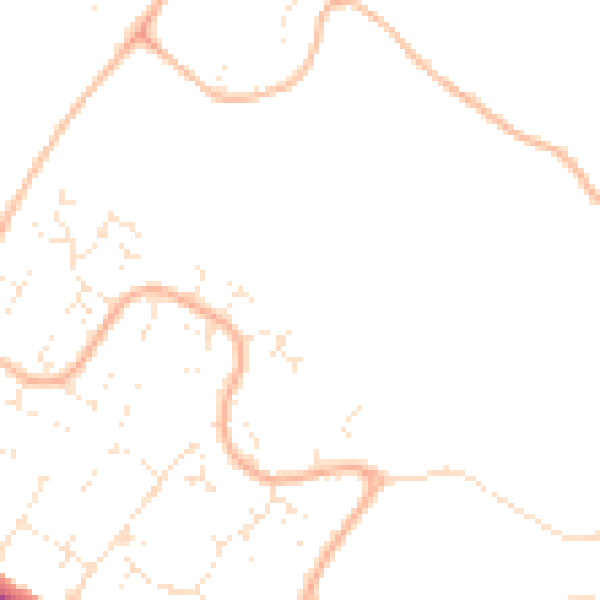 Daytime road noise heatmap for BH8 0DP