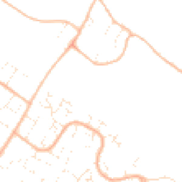 Daytime road noise heatmap for BH8 0DT