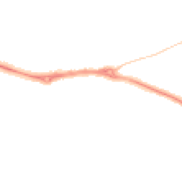 Night-time road noise heatmap for BH8 9NX