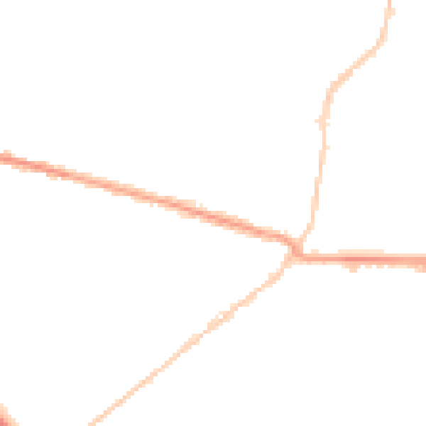 Night-time road noise heatmap for BH9 1AG