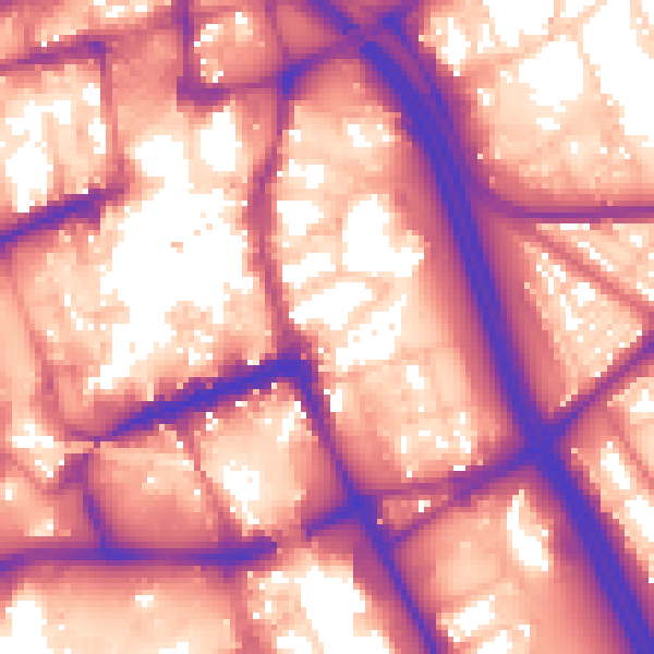 Daytime road noise heatmap for BL1 1AP