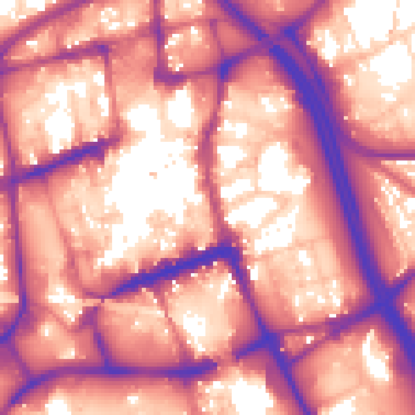 Daytime road noise heatmap for BL1 1AS
