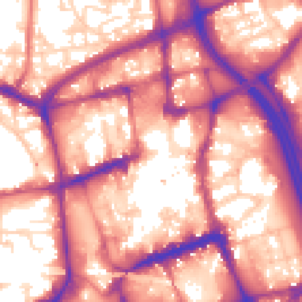 Daytime road noise heatmap for BL1 1BG
